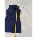 Romeo + Juliet Couture Romeo + Juliet Navy Women's Lattice Neck-Tie Waist-Epaulets Mini Dress Size S Photo 4