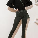 Pistola  Aline High Rise Skinny Coated Jeans Ankle Dark Emerald Green Sz 26 NWT Photo 3