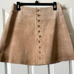 EXPRESS 1990s vintage real suede tan mini skirt, size 13/14 Photo 2