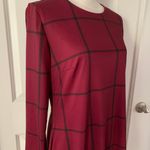 Anthropologie NWOT  HUTCH Merlot Windowpane Dress Photo 8