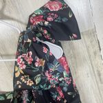 Lovers+Friends Arianna Mini Dress size S Climbing Floral Bow One Shoulder Party Black Photo 5