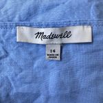 Madewell sweetheart midi dress in linen-cotton blend powder blue np116 size 14 Photo 8