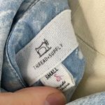 Thread and Supply  Chambray Shirt- Acid Wash Blue- Size Small Photo 6