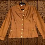 Salvatore Ferragamo Rust Orange Cotton Blend Blazer Jacket Size 10 Photo 1