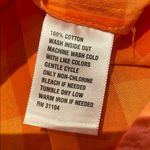 Crown & Ivy  Gingham Cotton Button Down Shirt Orange Size XL Photo 7