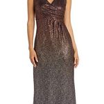R & M Richards NWT  9116 Ombre Long Formal Dress IN BRONZE Photo 2