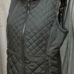 Andrew Marc Black Sleeveless Quilted Womens Zip-Up Vest medium Photo 2