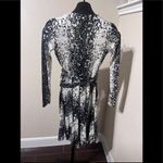 Diane Von Furstenberg Lilyann Print Silk Wrap Dress In Black White sz 0 Photo 9