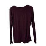 Mossimo Burgundy Red Crewneck Tissue Long Sleeve T Photo 1