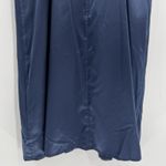 STAUD  Midi Slip Dress Size Medium Satin Dark Navy Blue Cocktail Party Minimalist Photo 7