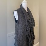 Kensie  Gray Fringe Sweater Vest Photo 1