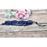 None Natural Blue Lapis Chip Stone Muti Strand Bracelet Boho Hippie Nature Lover Photo 7