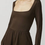 Urban Outfitters Savannah Long Sleeve Knit Romper Brown XL Photo 0