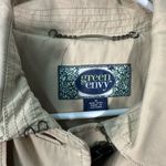 Green Envy Khaki Belted Trench Coat Size Medium EUC Photo 3