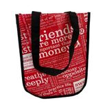 Lululemon Friends are More Important Than Money Shopping Tote Bag Red Black Photo 5