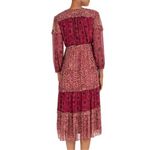 Ba&sh  Floral Robe Gypsy Red Burgundy‎ Midi Dress size 2 Photo 2
