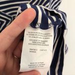 Jessica Simpson MATERNITY Navy Blue White Stripe Coral Zipper Sheath Dress Large Photo 6