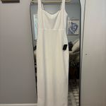 Lulus Timeless poise white rhinestone square neck backless maxi dress M NWT!!!! Photo 1