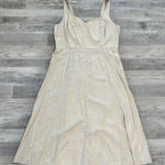 Old Navy linen blend natural color midi sundress smocked size XL C38 Photo 0