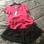 BCBGeneration BCBG red berry high-low top size S Photo 3