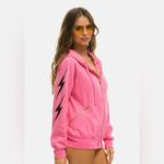 Aviator Nation  Hot Pink 4 Bolt Zip Hoodie XL EUC Photo 2