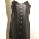 BLANK NYC  slip dress BLACK STUDDED VEGAN LEATHER M Photo 2