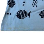 Arli Womens Blue Fish Seashells Print Maxi Dress M Puerto Vallarta Mexico Size M Photo 10