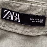 ZARA blouse loose fit 3/4” sleeves V-neckline oversized buttons size small Photo 6