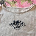 angel baby cream coquette crop top tank Tan Photo 2