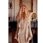 Spell & The Gypsy Ethereal Bohemian Witchy Fleur Frill Bias Maxi Dress Large White Photo 4