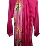 Fate Dress Women S Pink Contrast Pleated Tie Waist Floral Long Sleeve Spring Photo 0