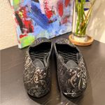 Vera Wang  Black and Silver Paisley Flats Photo 4