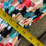 Vintage Floral Cap Sleeve Dress | Women’s Size 10 Red Photo 7