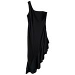 Lulus  Steal a Glance Black One-Shoulder Asymmetrical Midi Dress Size Large Photo 5