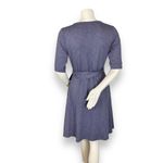 Toad & Co Dress Cue Wrap Style Organic Cotton Tencel Spandex Medium Tie Waist Purple Photo 4