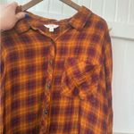 Terra & Sky Women's Sandalwood  Button Woven Top Plus Size 2X Orange Photo 2