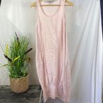 Gigi Moda 100% Linen Pale Pink Luna Sleeveless Midi Smock Dress L Size L Photo 1