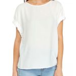 PATRIZIA LUCA MILANO White Tie Back Short Sleeve Tunic Top Women's Size L Size L Photo 0