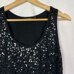 Apt. 9  Black Scoop Neck Sequin Tank Top L Photo 2