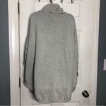CAbi  Cowl Neck Poncho Sweater Cape Cableknit Glacier Gray Size Small S Oversized Photo 2