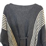 Maude  Tie Waist Poncho Wool Blend Sweater Gray Size OSFM S/L Pullover Photo 7