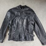 Womens Leather Motorcycle Jacket 3XL Black Vented Gusset Zip Up Biker Riding Size undefined Photo 10