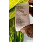 Urban Outfitters  Green Ribbed Puff Sleeve Tie Front Crop Top Size Medium Photo 4