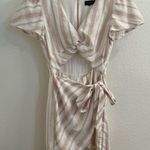 Majorelle  Evelyn Dress in Multi Stripe Beige White Small Photo 5
