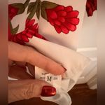 BOHO BOUTIQUE M Floral Red and White V Photo 2