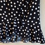 White House | Black Market  Size 10 Polka Dot Ruffle Pencil Skirt Black White Photo 5