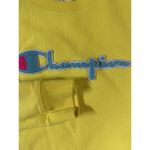 Champion Women's Neon Yellow  Long‎ Sleeve Sweatshirt  XL Reverse Weave Photo 2