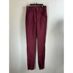 Mother Jeans The Rascal Sliced Up Heel Jeans In Burgundy Women’s Size 24 NWOT Red Photo 3