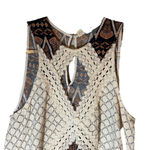 Melrose and Market  boho peplum tank w/tribal print, crochet details & chest cutout Photo 3