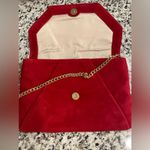 Ann Taylor New  Red Genuine Suede Purse Gold NWT Photo 2